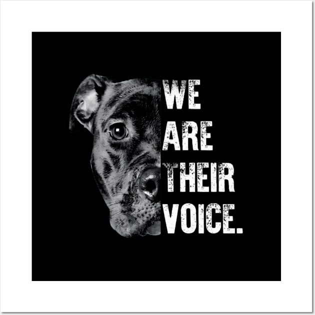 Love Pitbull We Are Their Voice Wall Art by SperkerFulis